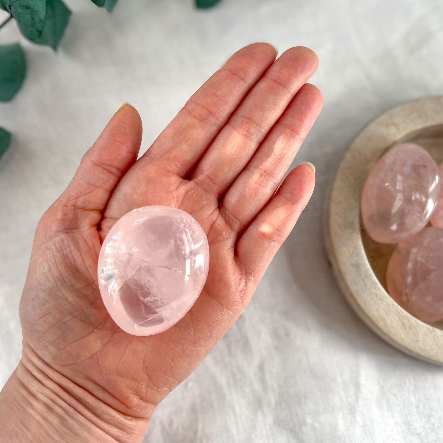 Rose Quartz Crystal palmstones