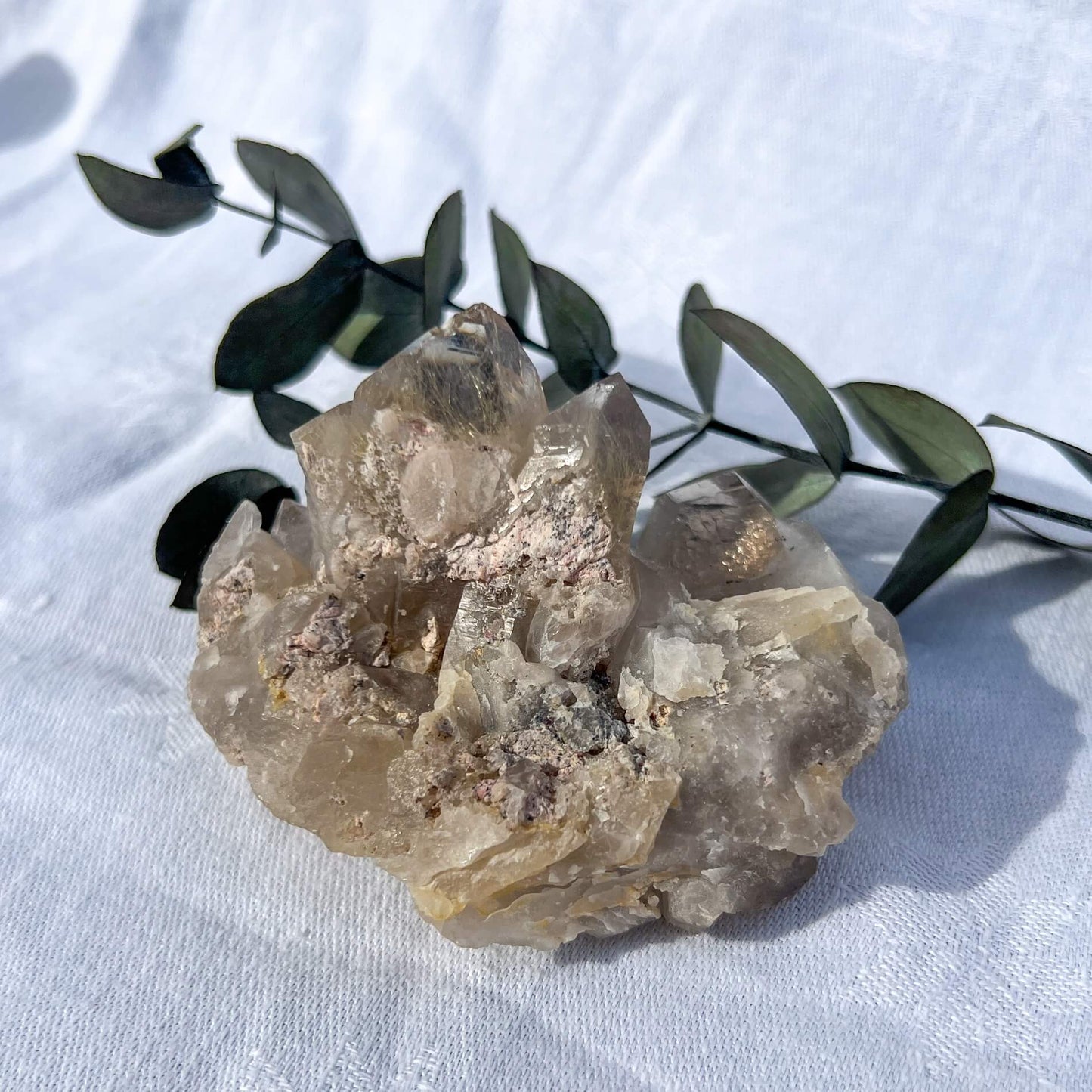 Golden Rutile Quartz Cluster