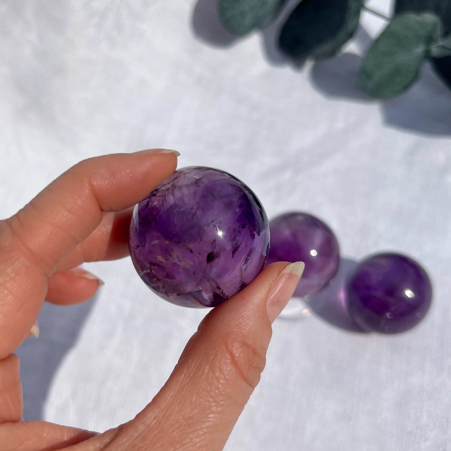 Amethyst Crystal Spheres - Super Extra Grade