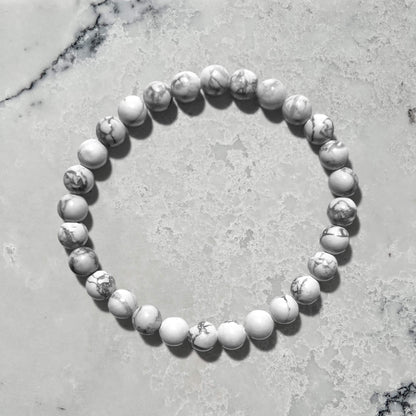 Crystal Bead Bracelet - Howlite