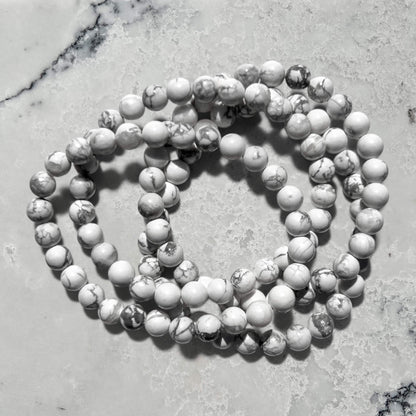 Crystal Bead Bracelet - Howlite