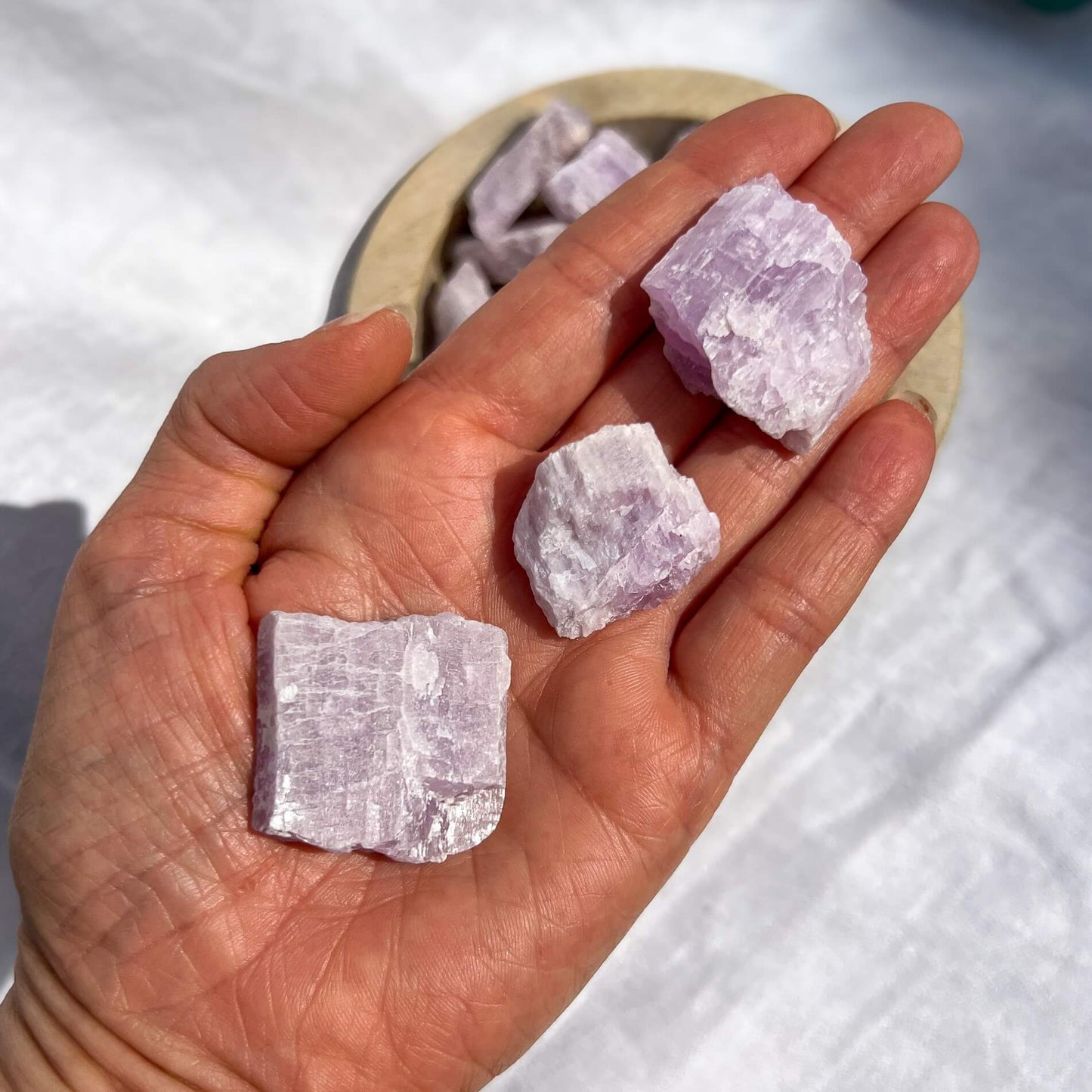 Kunzite Raw Crystal Pieces - Small