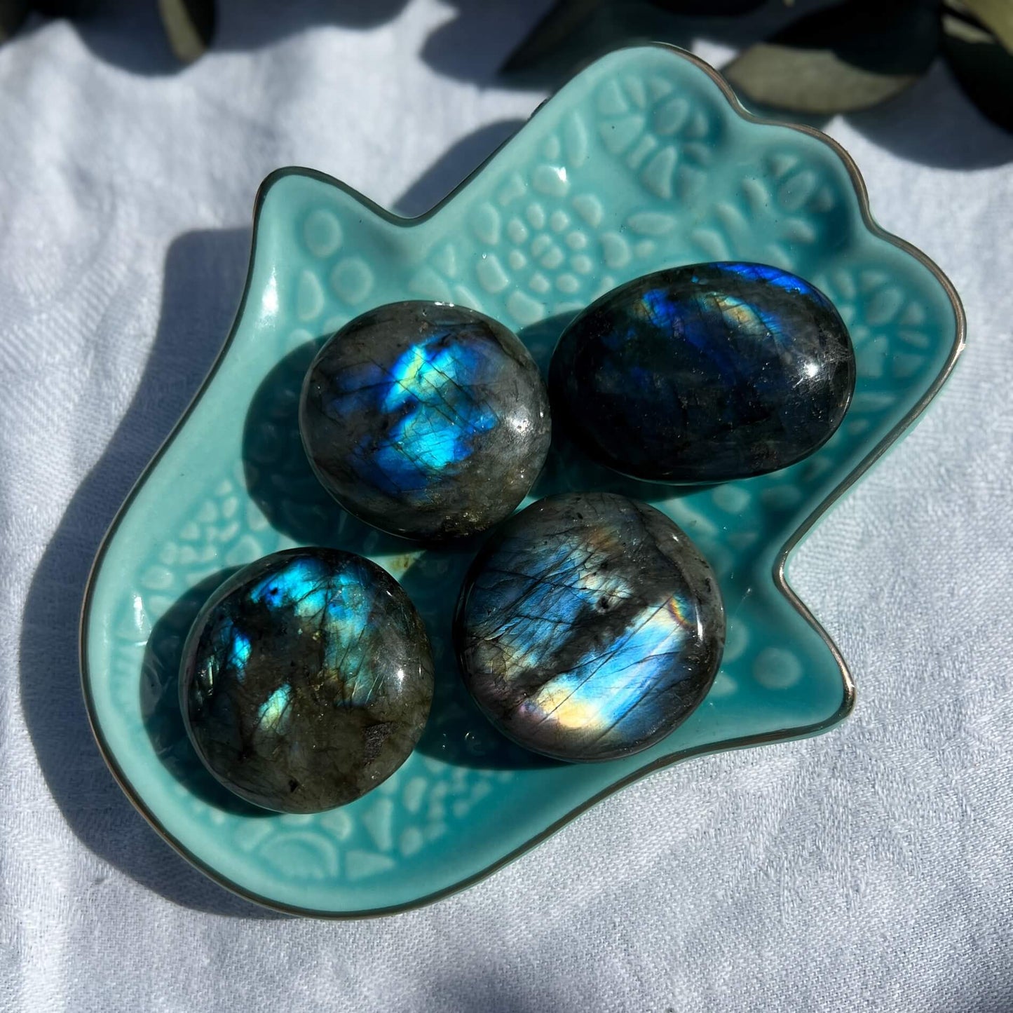 Labradorite Crystal Palmstones - Medium