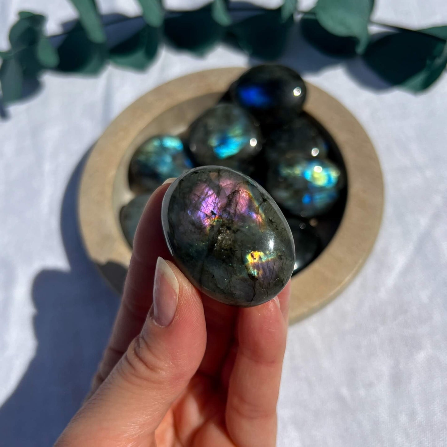 Labradorite Crystal Palmstones - Small