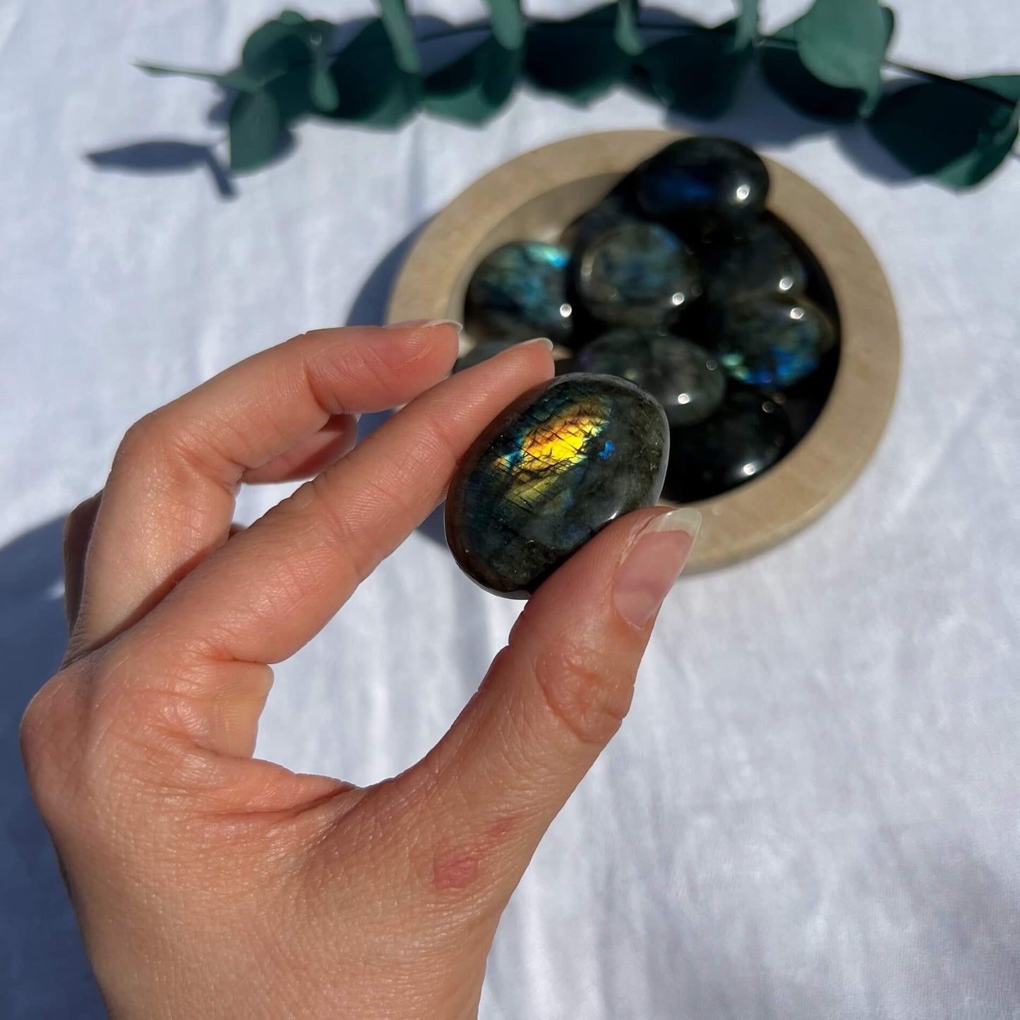 Labradorite Crystal Palmstones - Small