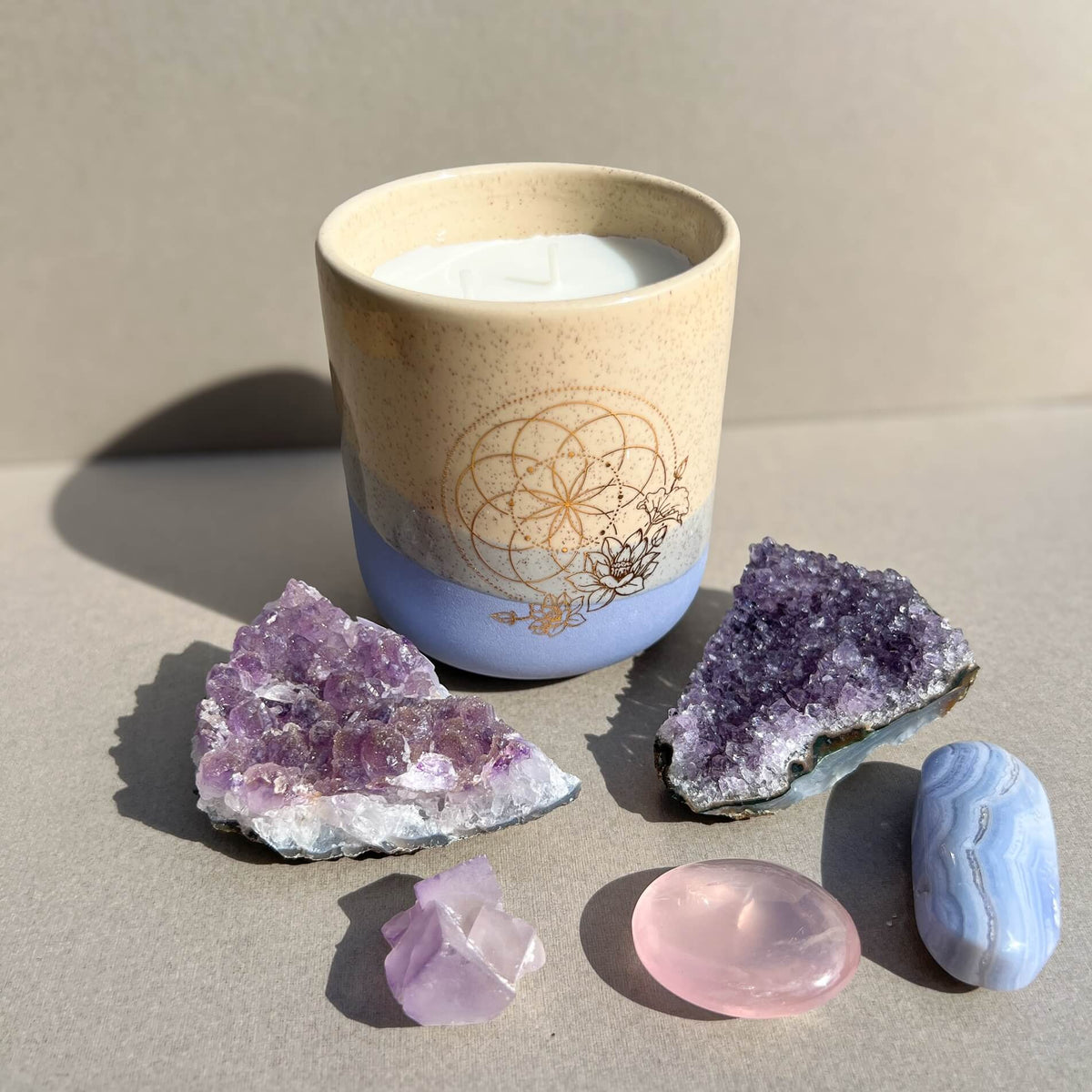 Meditation Candle: Sandalwood & Frankincense Essential Oil