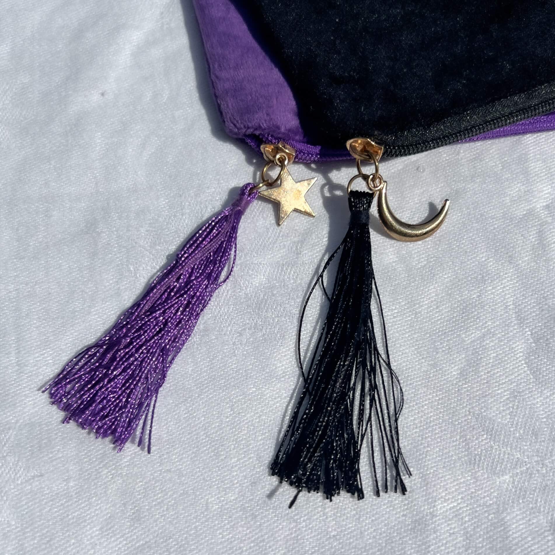 The Star Purple Velvet Zip Bag