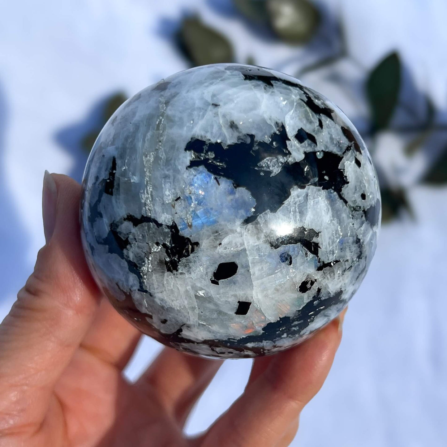 Rainbow Moonstone Sphere 64mm