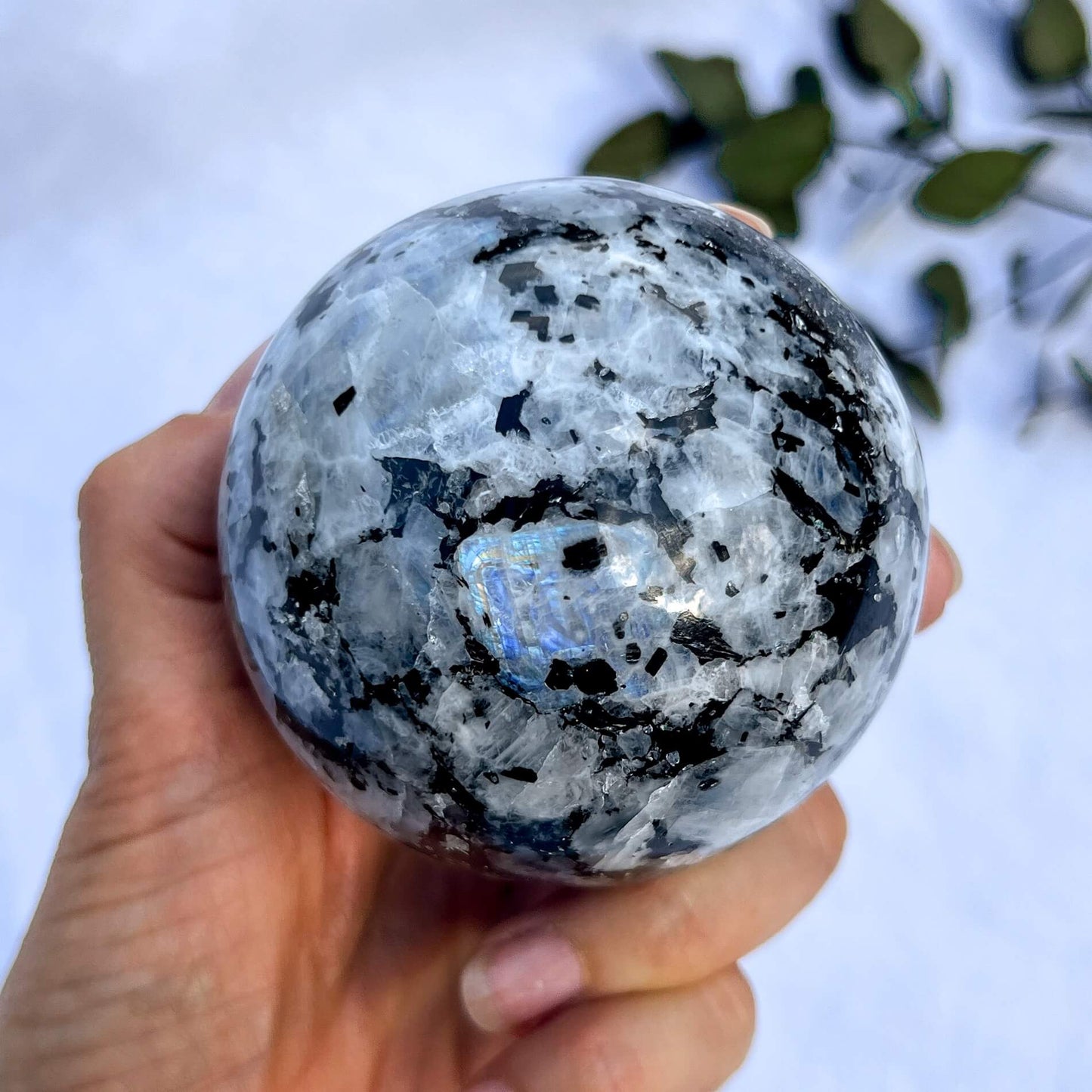 Rainbow Moonstone Sphere 72mm