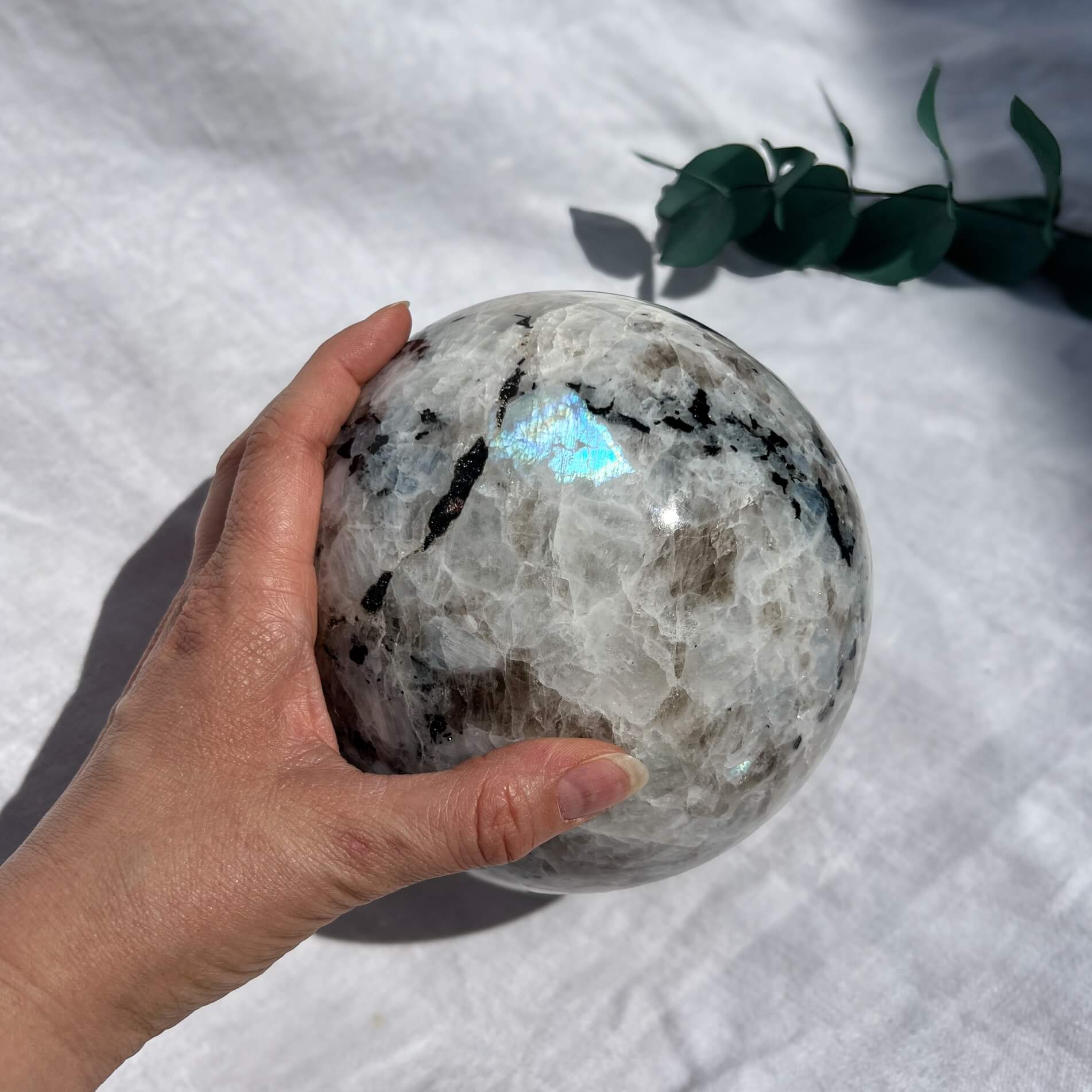 Rainbow Moonstone Sphere 135mm