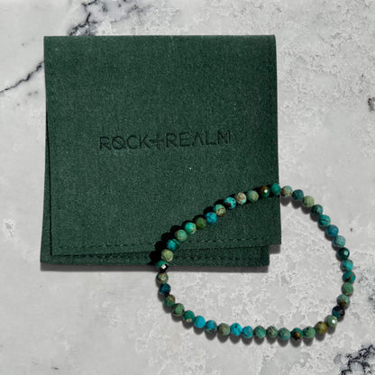 Crystal Bead Bracelet - Natural Turquoise