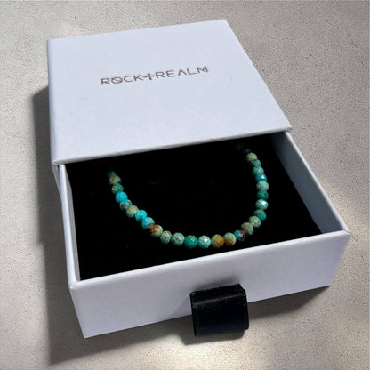 Crystal Bead Bracelet - Natural Turquoise