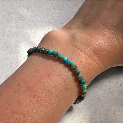Crystal Bead Bracelet - Natural Turquoise