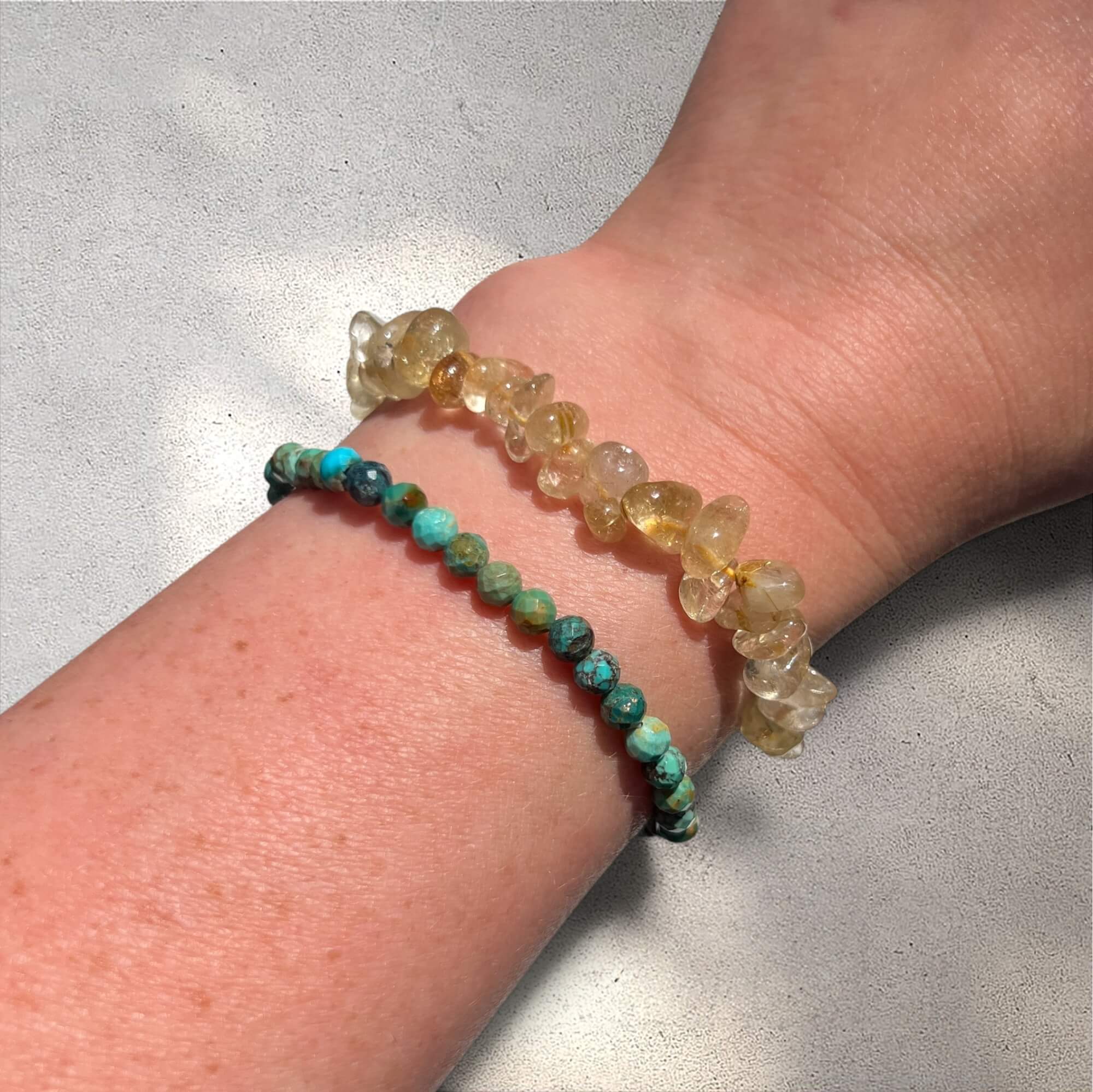Crystal Chip Bracelet -  Golden Rutilated Quartz
