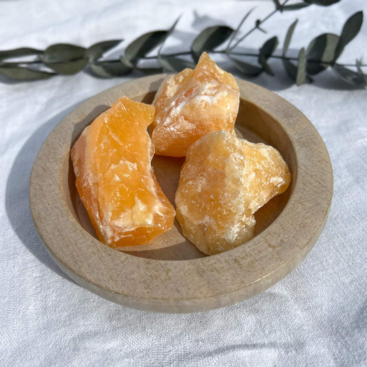 Orange Calcite Raw - Medium