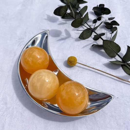 Orange Calcite Crystal Spheres