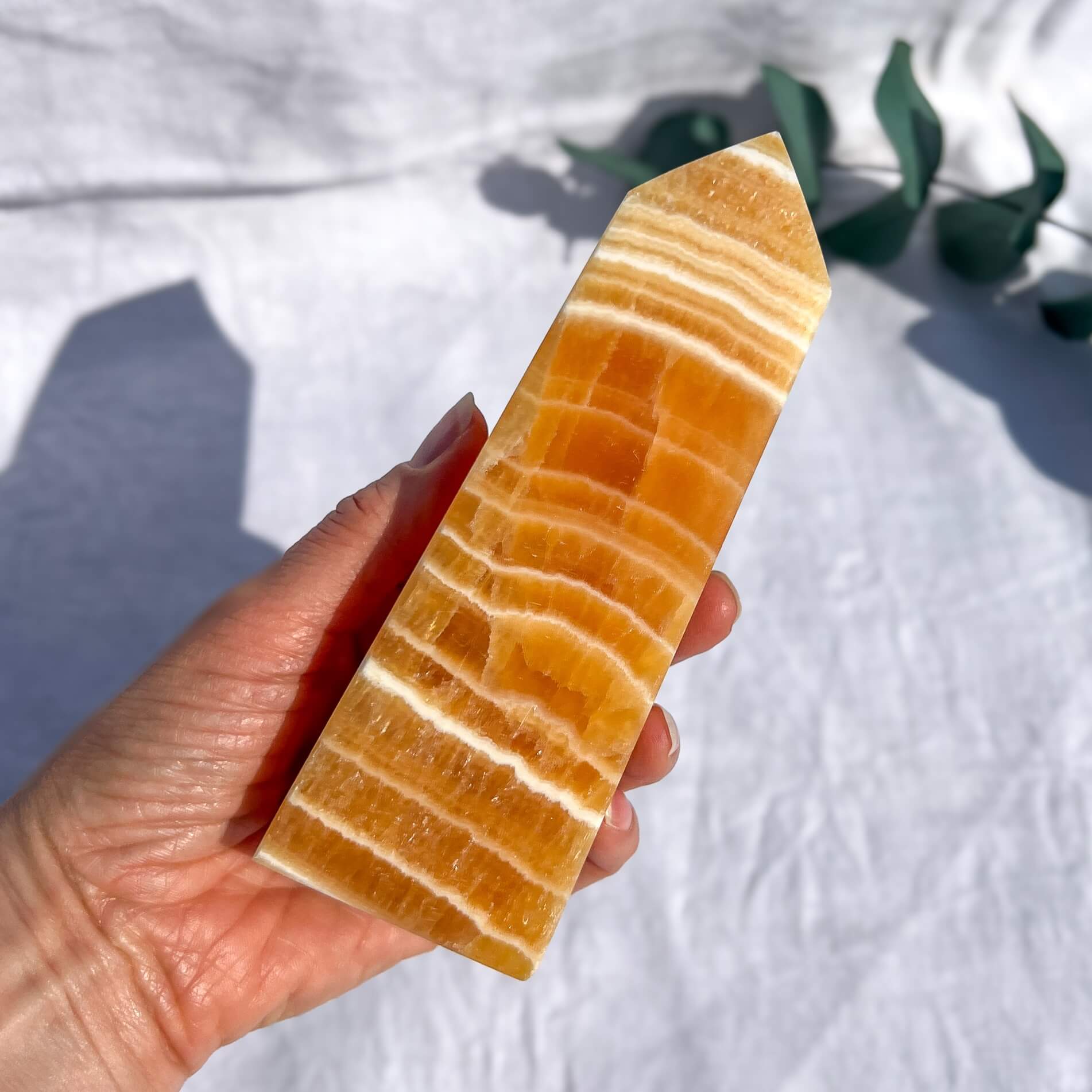 Orange Calcite Crystal Obelisk C