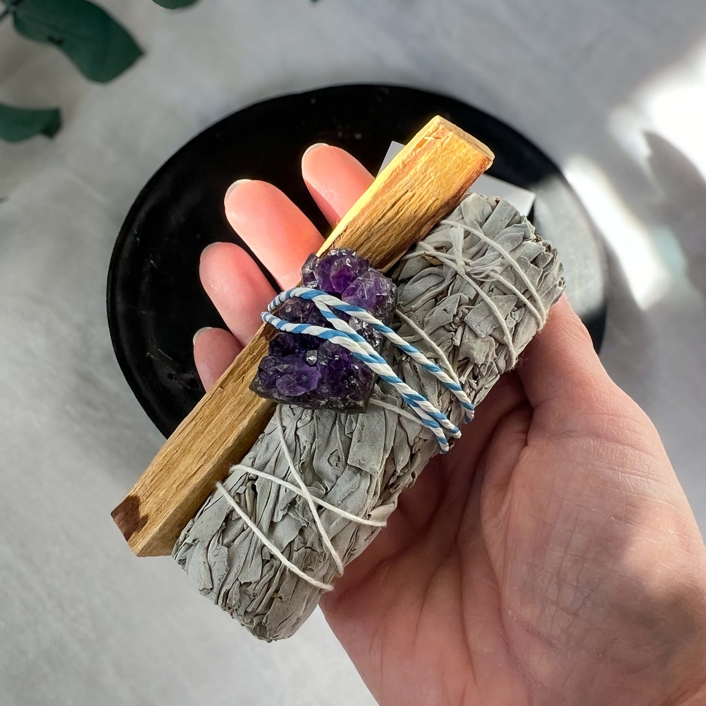 Peace + Protection Bundle: Sage, Palo Santo & Amethyst