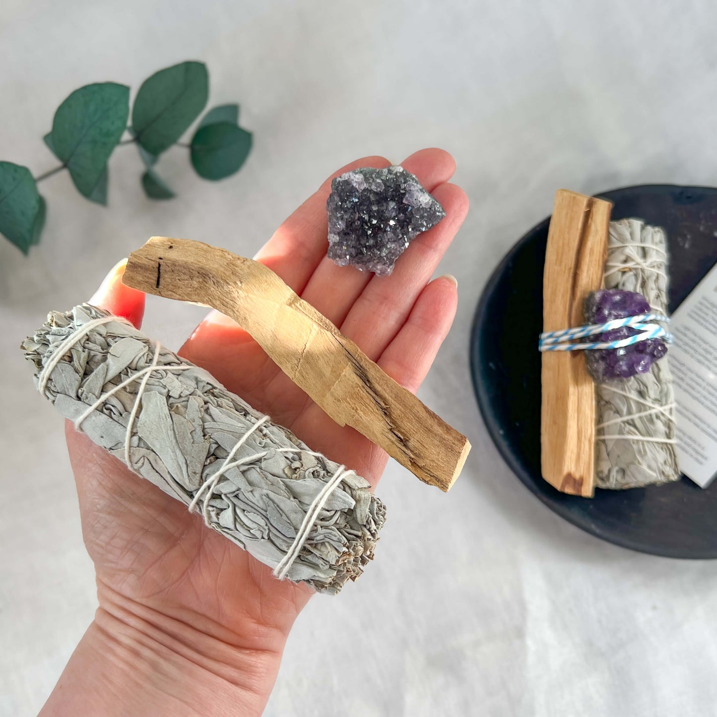 Peace + Protection Bundle: Sage, Palo Santo & Amethyst