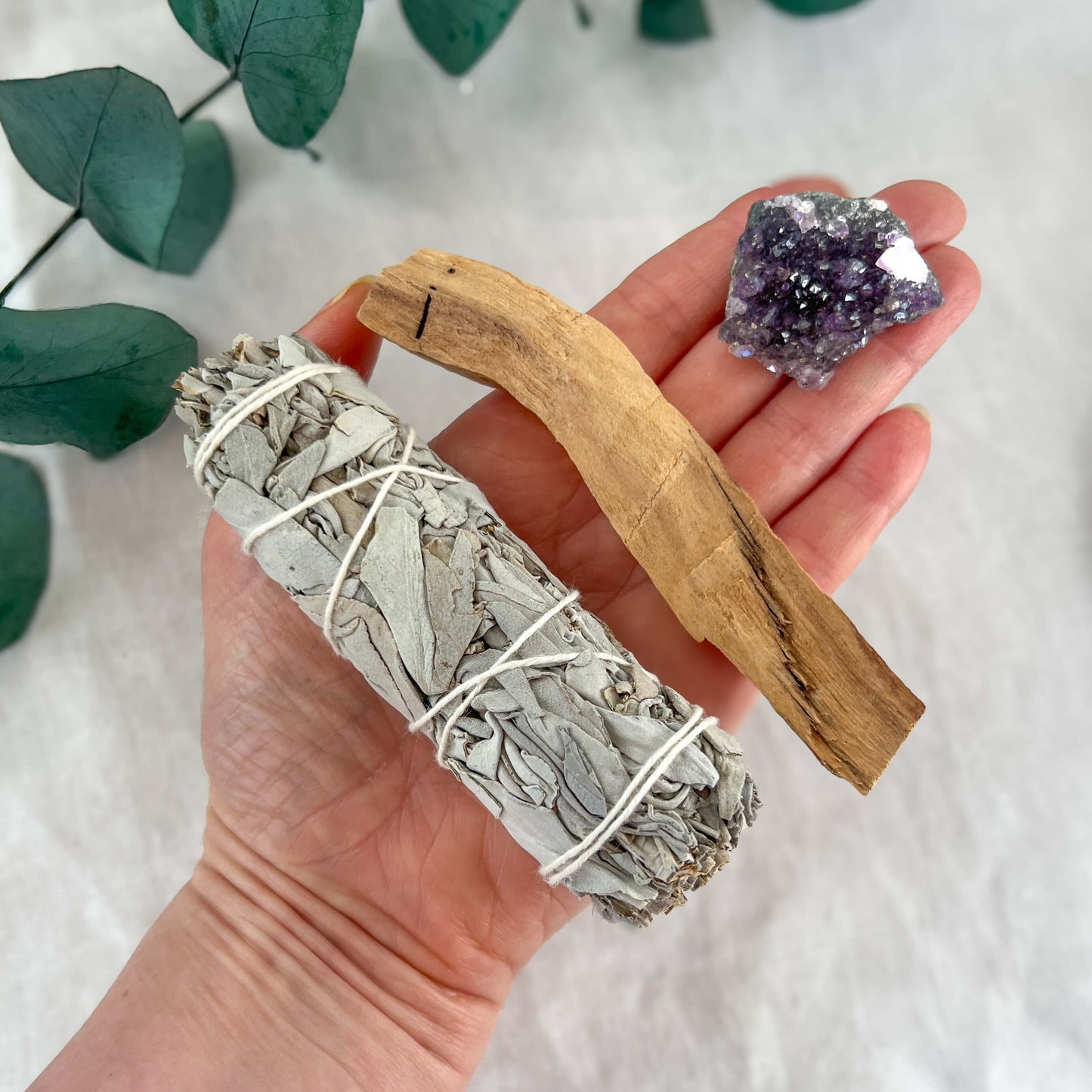 Peace + Protection Bundle: Sage, Palo Santo & Amethyst