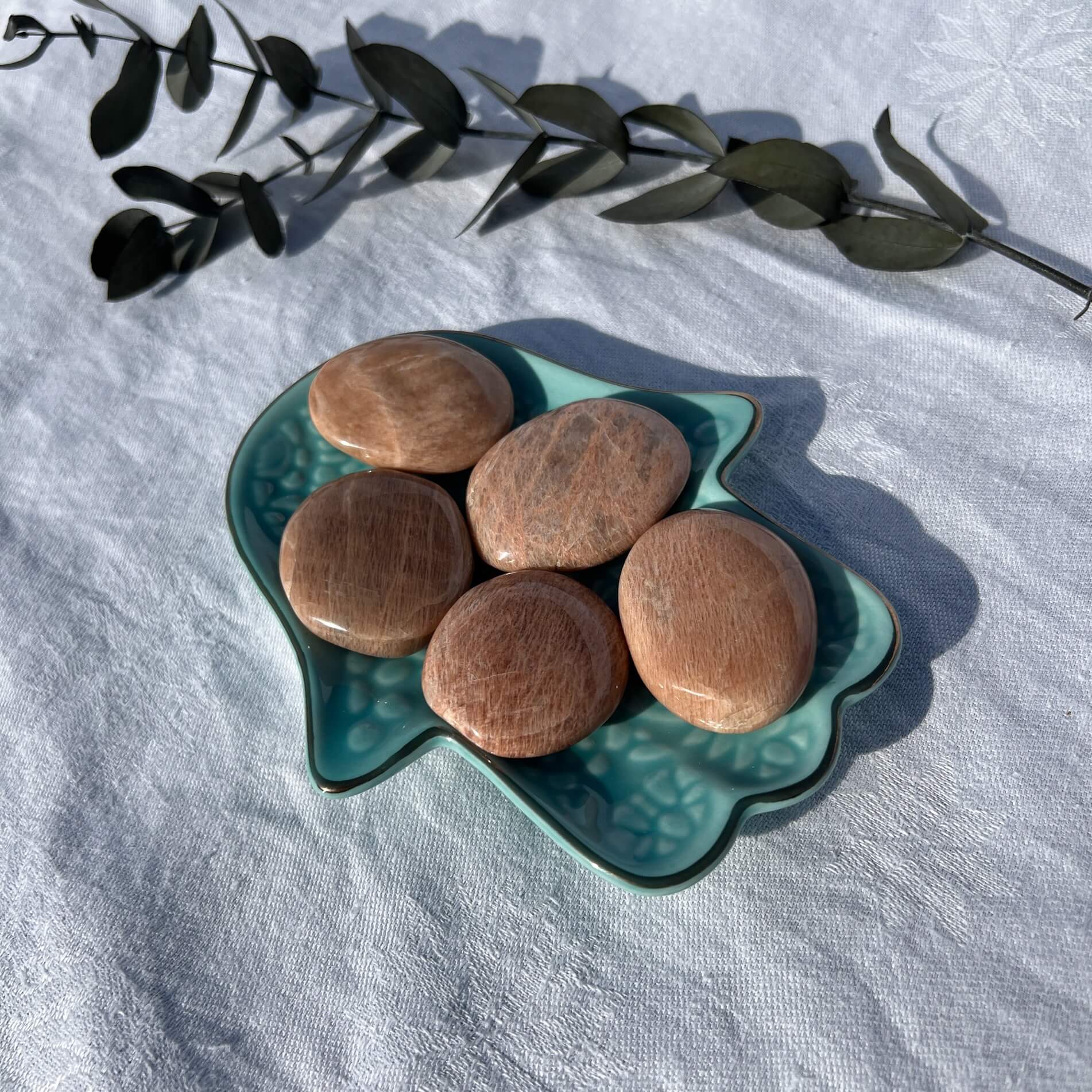 Peach Moonstone Palmstones