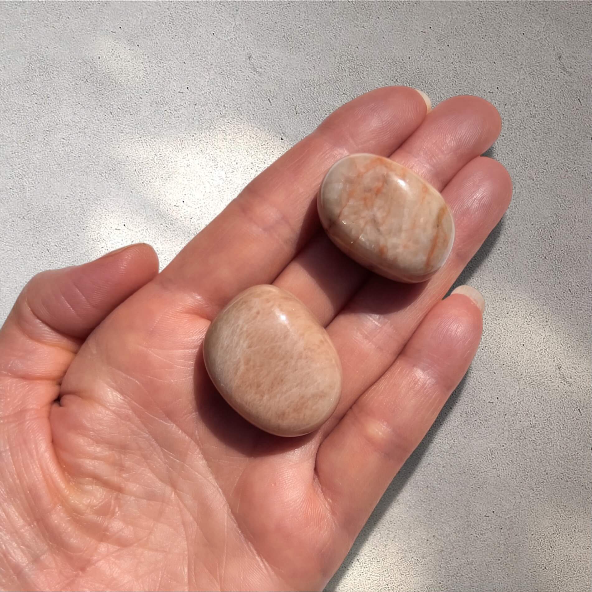 Peach Moonstone Crystal Tumblestones XL