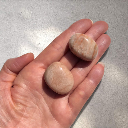 Peach Moonstone Crystal Tumblestones XL