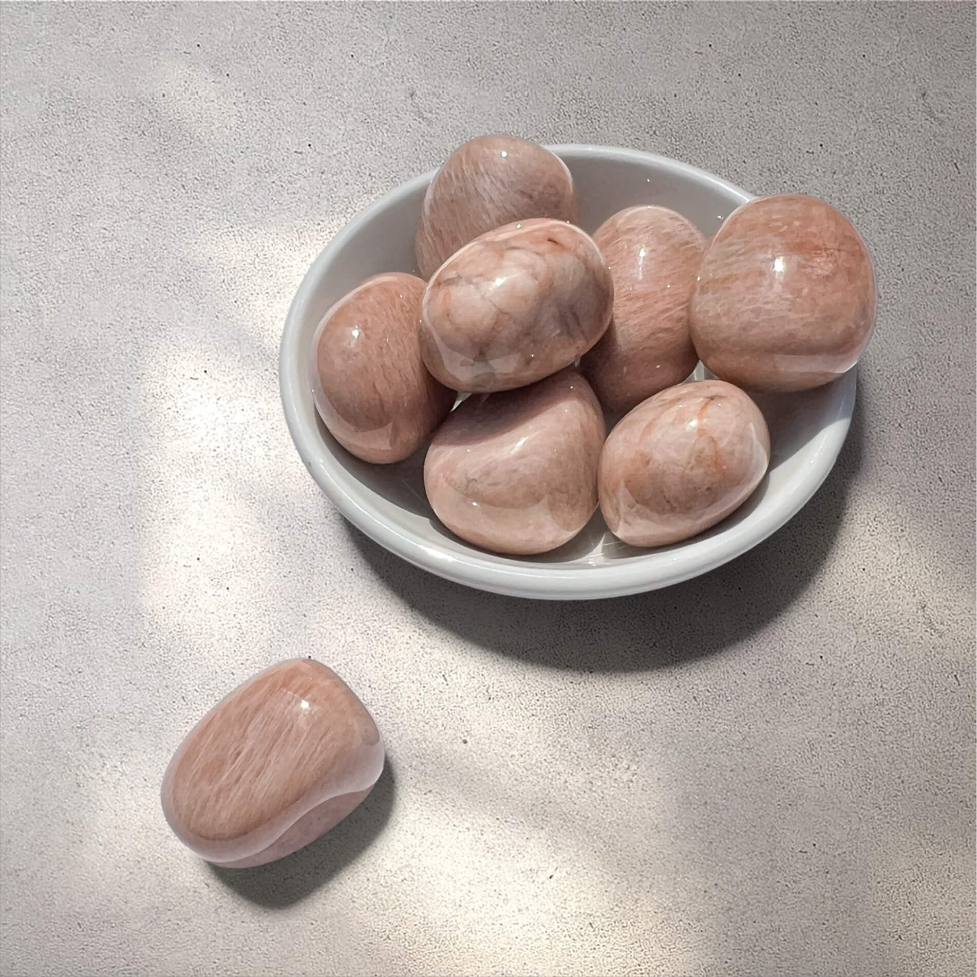 Peach Moonstone Crystal Tumblestones XL