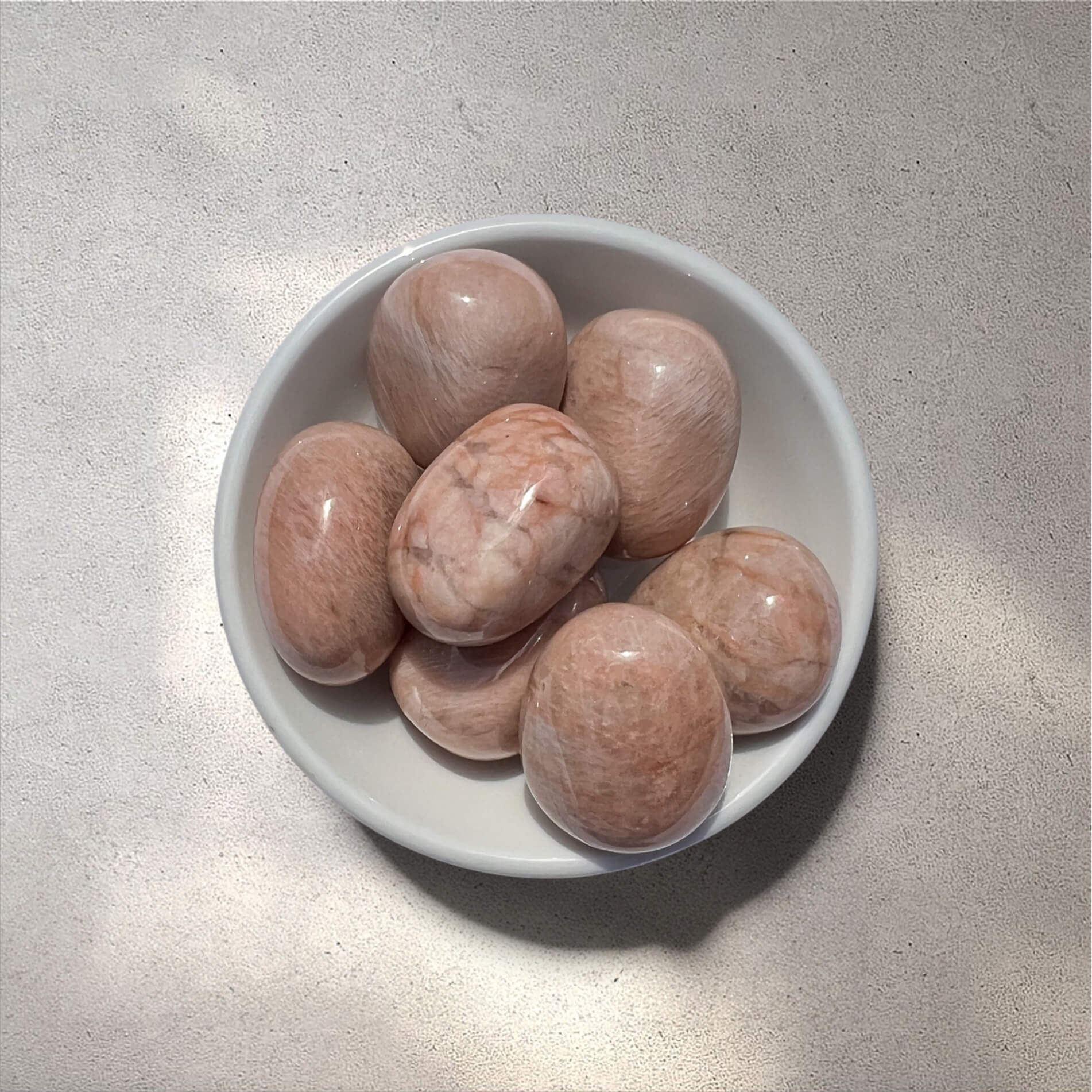 Peach Moonstone Crystal Tumblestones XL