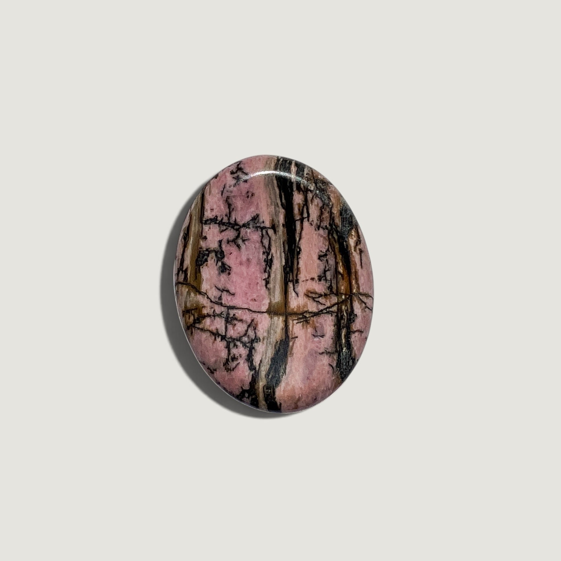 Healing Crystal Worry Stone: Rhodonite