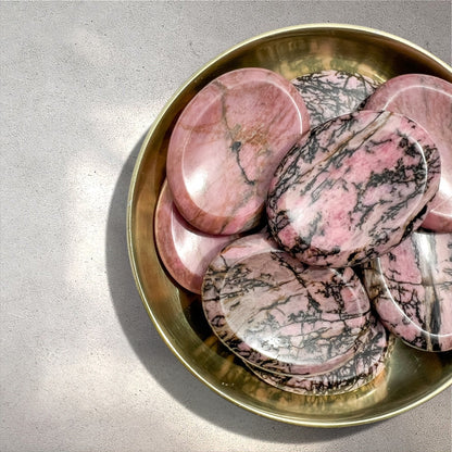 Healing Crystal Worry Stone: Rhodonite