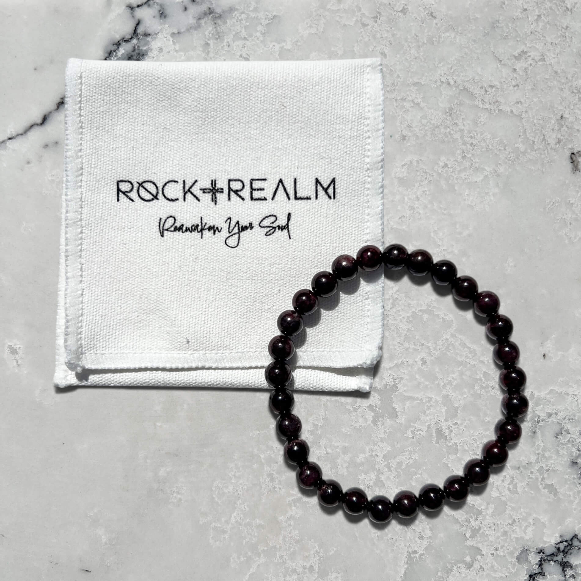 Crystal Bead Bracelet - Garnet