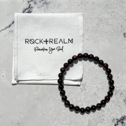 Crystal Bead Bracelet - Garnet