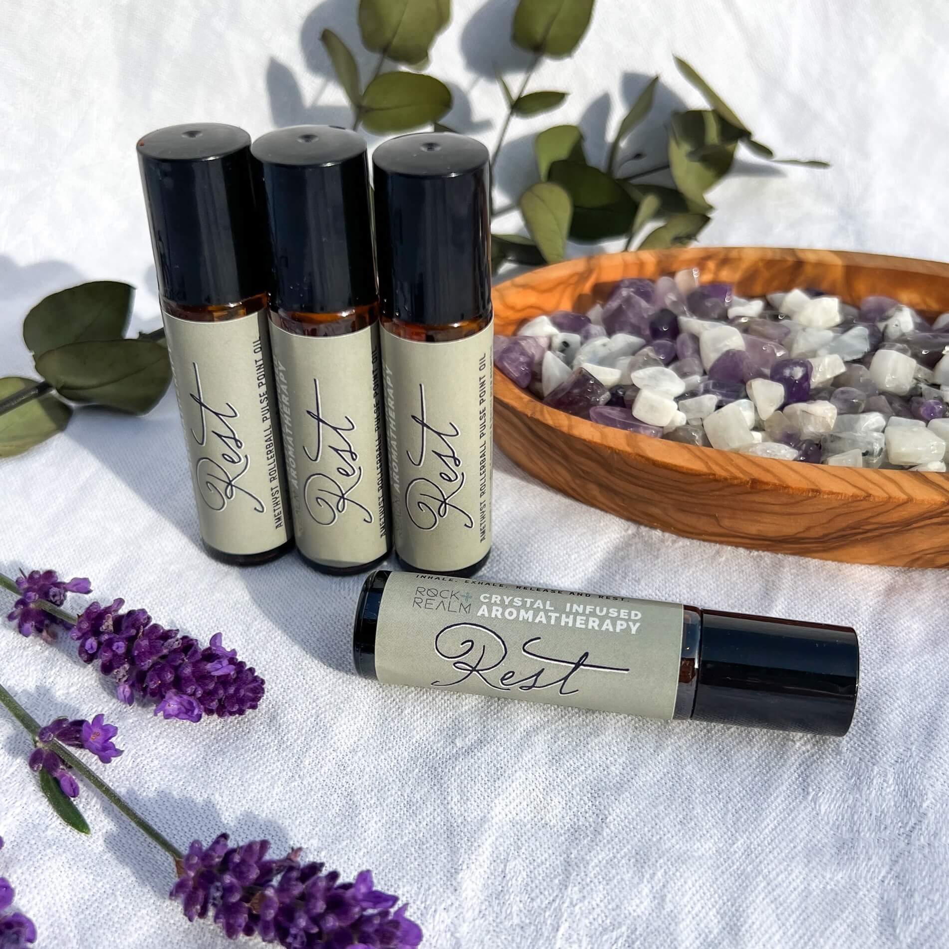 REST Crystal Aromatherapy Oil Roller