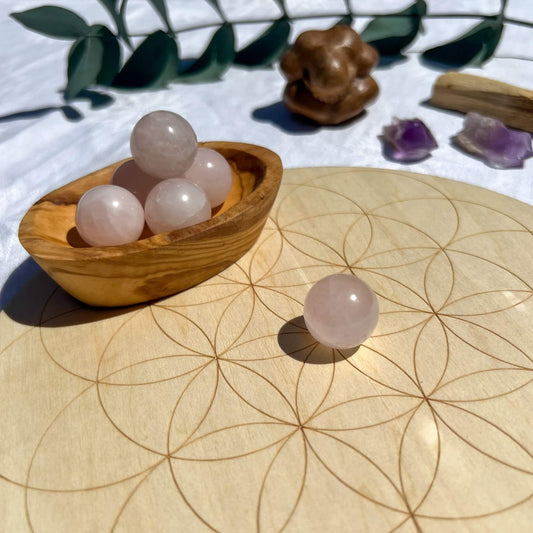 Rose Quartz Mini Crystal Spheres