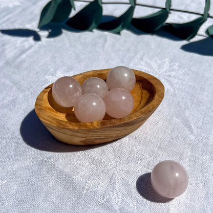 Rose Quartz Mini Crystal Spheres