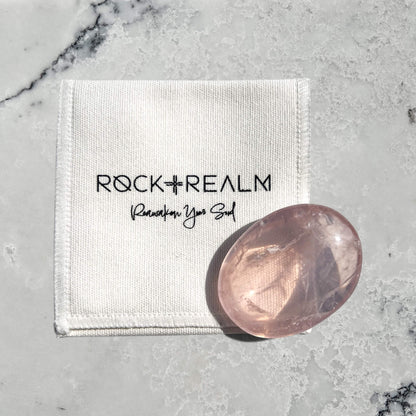 Crystal Palmstones - Gemmy Rose Quartz (Small)