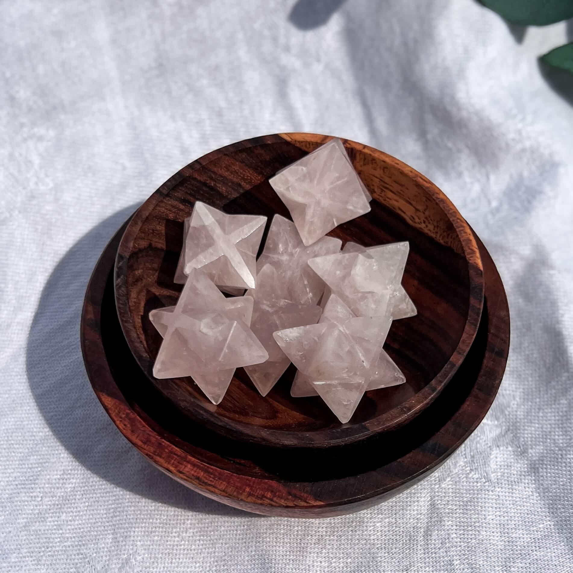 Rose Quartz Crystal Merkaba | Sacred Geometry Tool – Rock + Realm