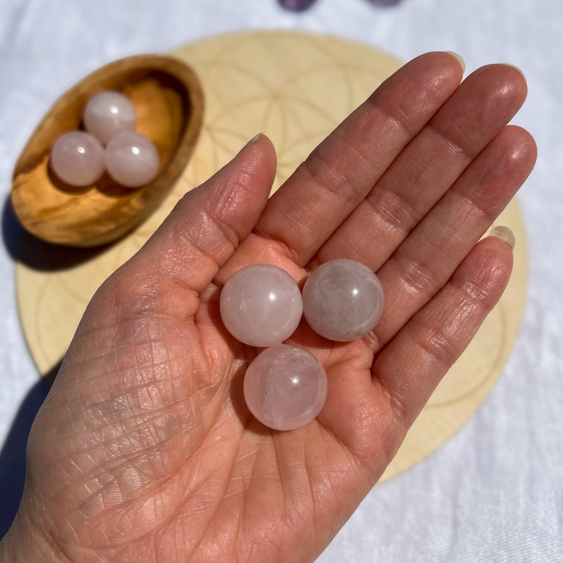 Rose Quartz Mini Crystal Spheres