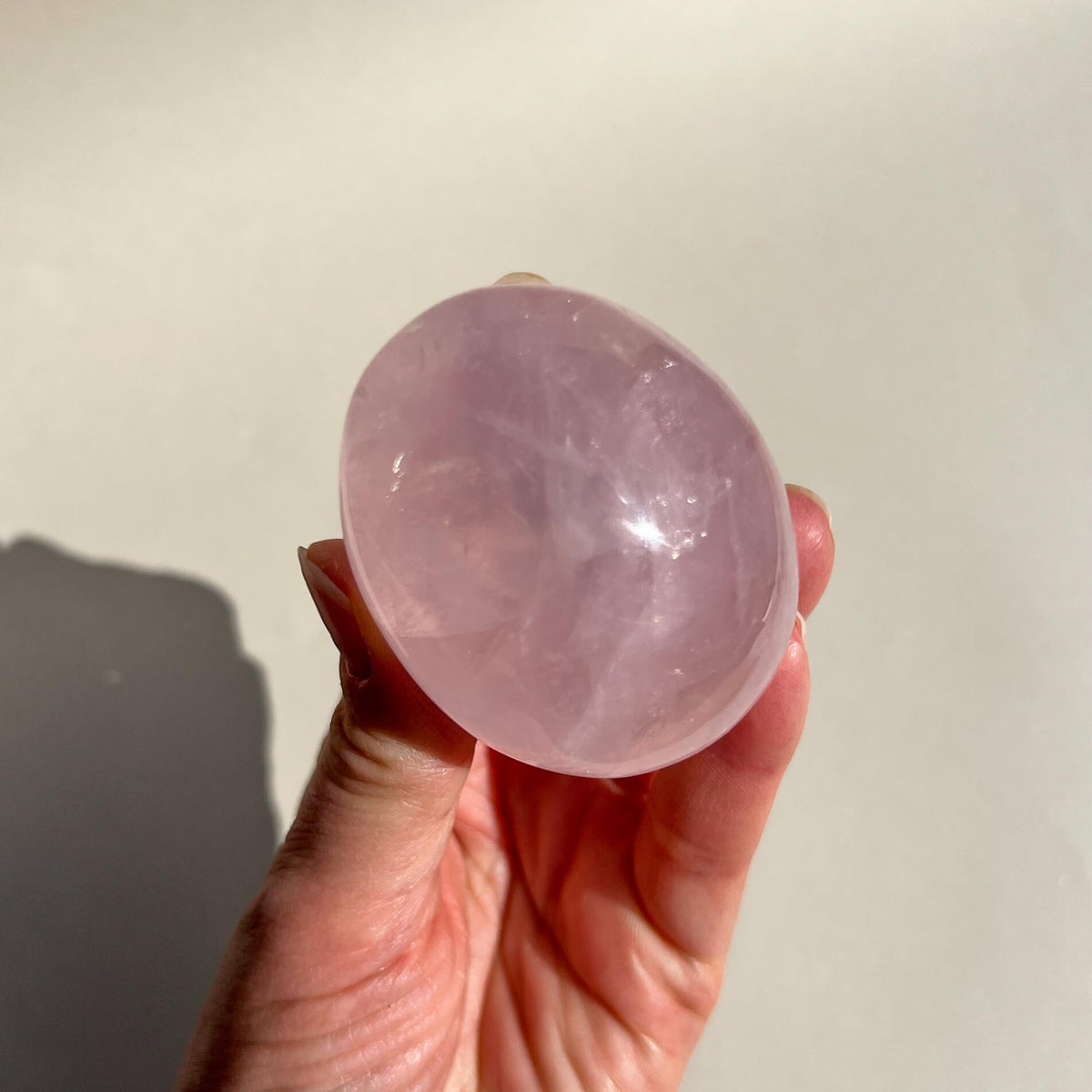 Rose Quartz Crystal palmstones (XL)