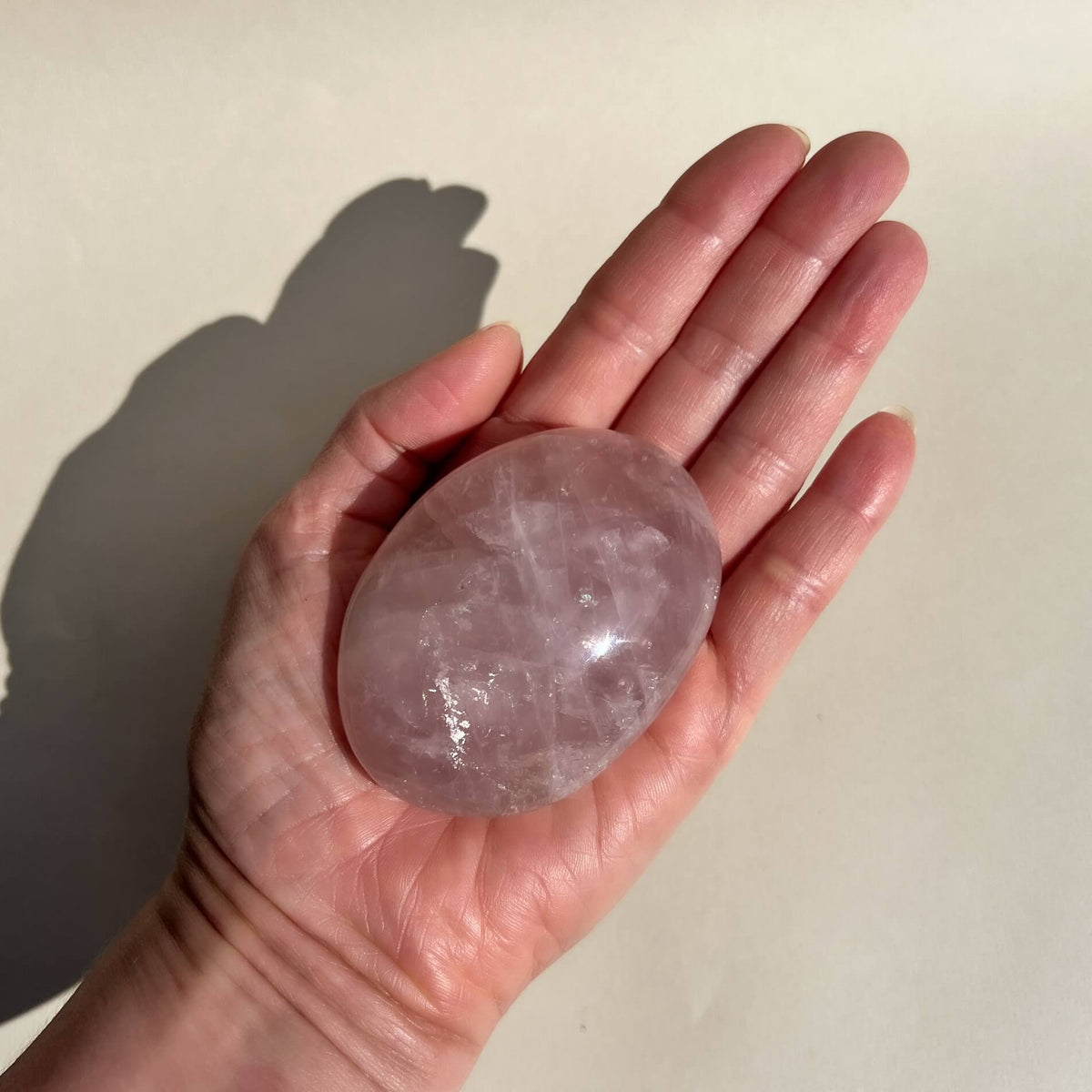 Rose Quartz Crystal palmstones (XL)