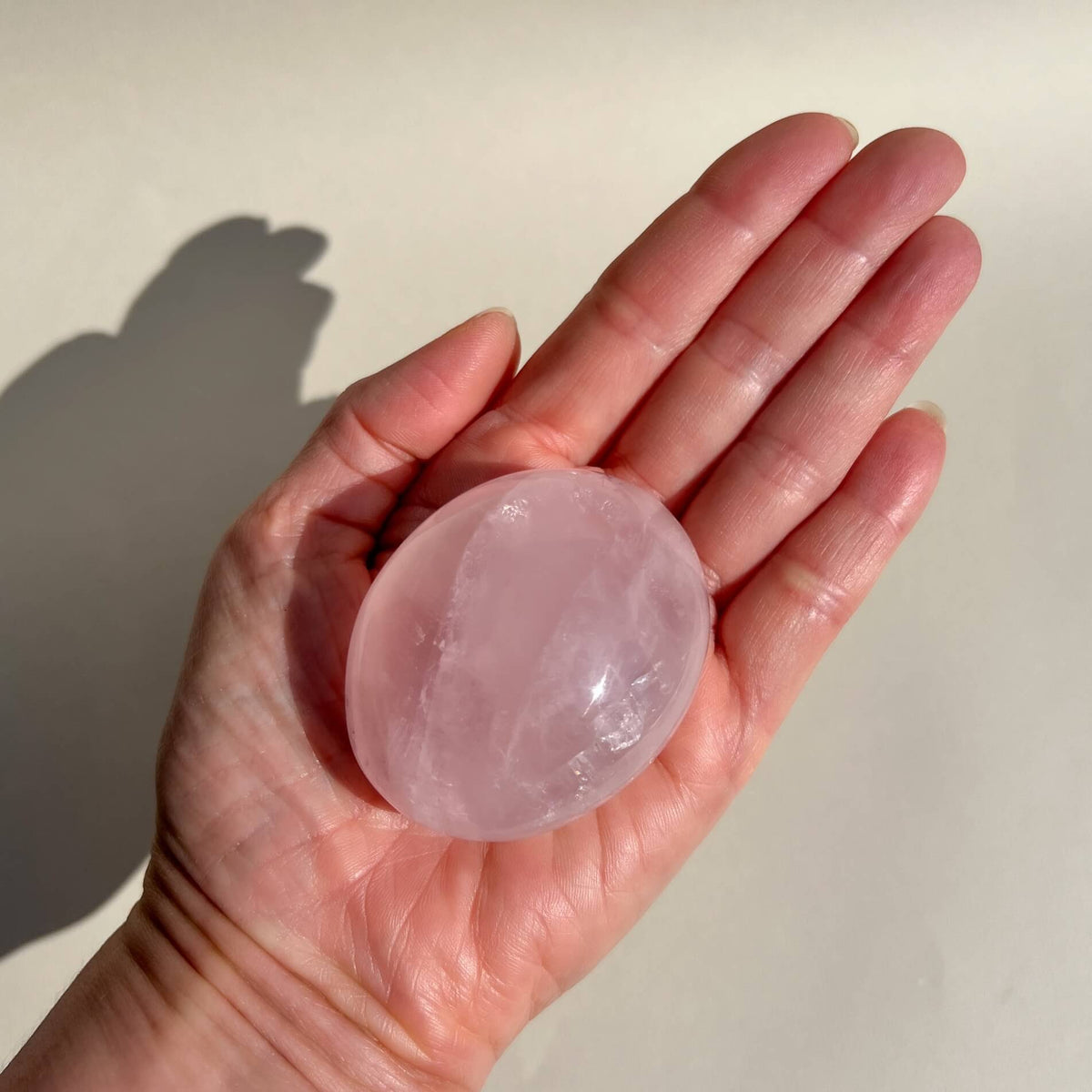 Rose Quartz Crystal palmstones (XL)