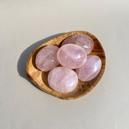 Rose Quartz Crystal palmstones (XL)