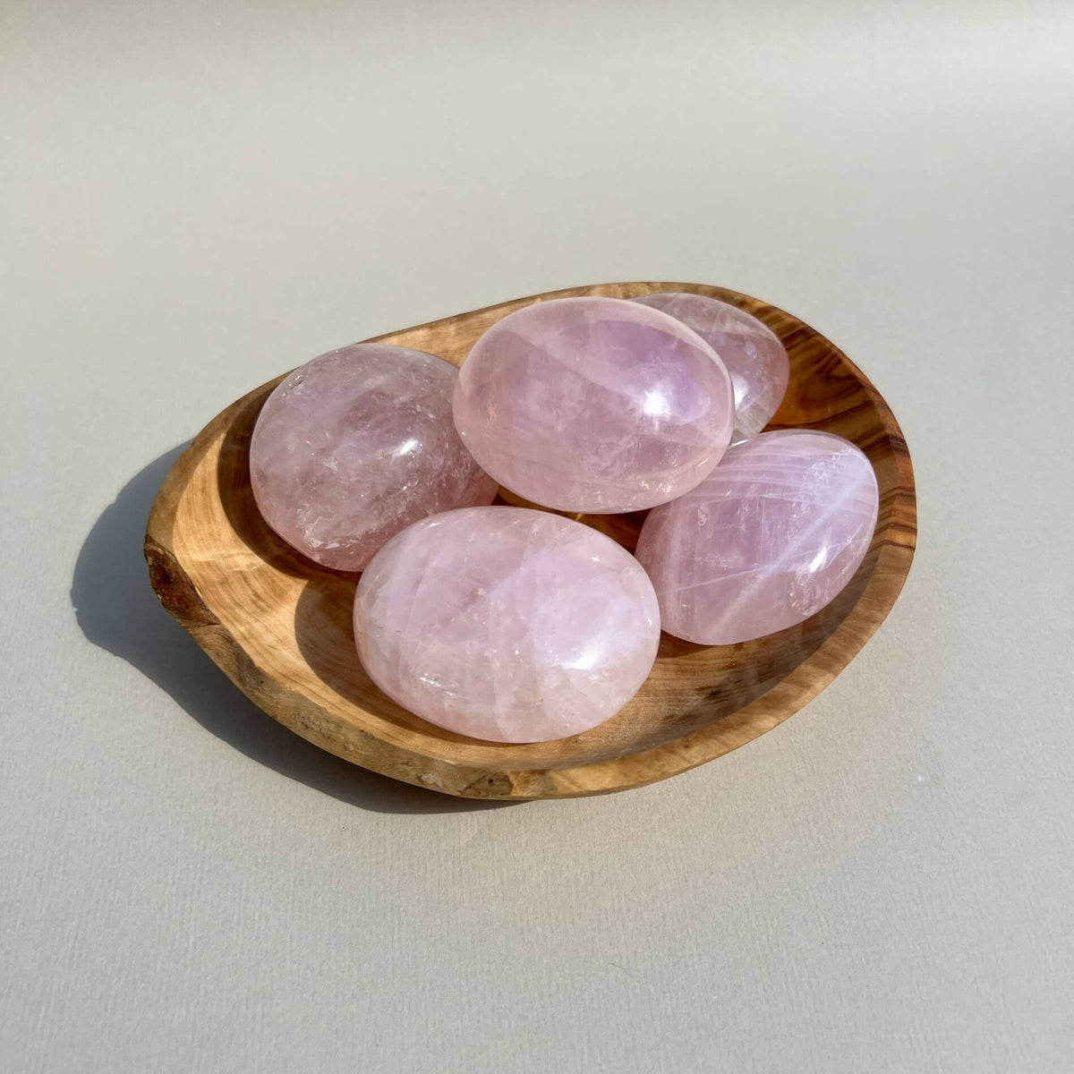 Rose Quartz Crystal palmstones (XL)