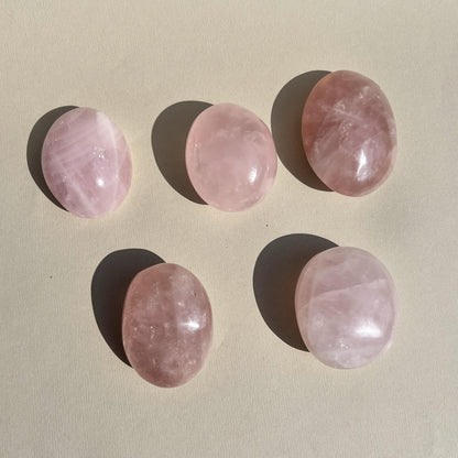 Rose Quartz Crystal palmstones (XL)