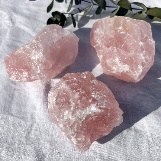 Rose Quartz Raw Crystal Pieces - XL