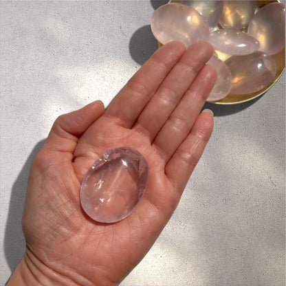 Crystal Palmstones - Gemmy Rose Quartz (Small)