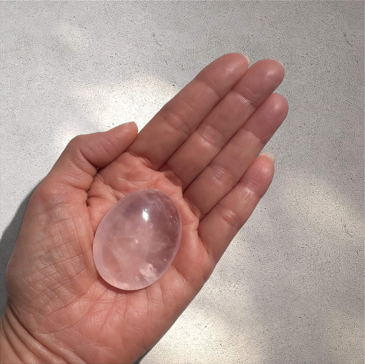 Crystal Palmstones - Gemmy Rose Quartz (Small)