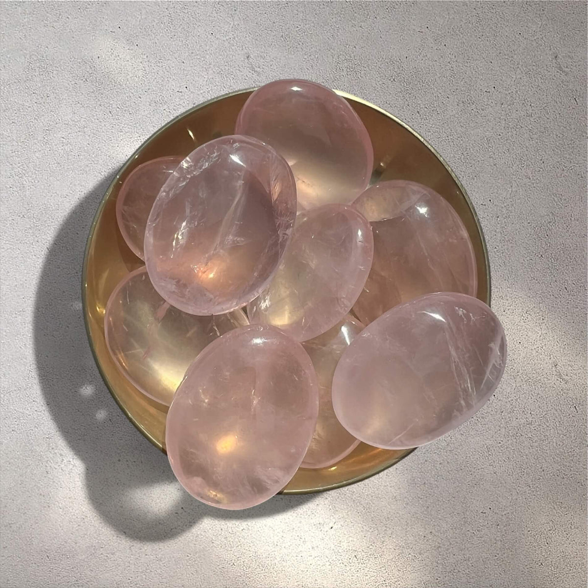 Crystal Palmstones - Gemmy Rose Quartz (Small)