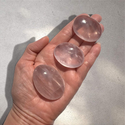 Crystal Palmstones - Gemmy Rose Quartz (Small)
